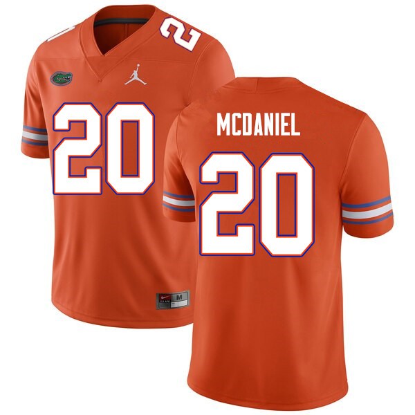 Men #20 Mordecai McDaniel Florida Gators College Football Jersey Orange